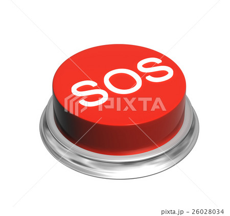 3d button of red color with inscripation SOS 3d button of red color with inscripation SOS 26028034