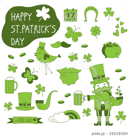 St. Patrick's Day vector design elements set 26028304