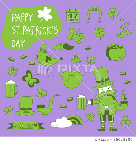 St. Patrick's Day vector design elements set 26028306