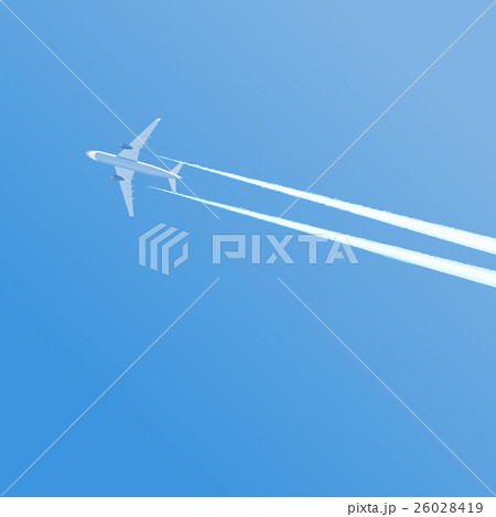 Flight of the plane in the sky 26028419