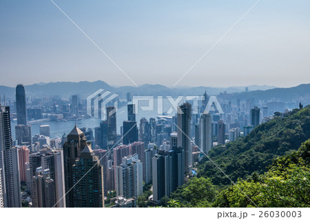 ビクトリアピークからみた香港島 ビクトリアピークからみた香港島 26030003