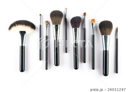 a set of cosmetic brush, High Angle view, fashion a set of cosmetic brush, High Angle view, fashion 26031297