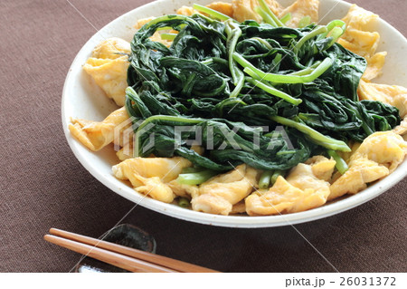 空芯菜の炒め物と卵焼き 26031372