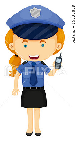 Policewoman in blue uniform Policewoman in blue uniform 26033889