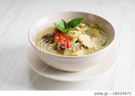 green curry chicken,thai food 26034672