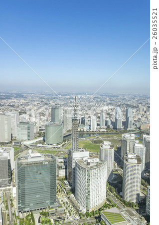 横浜 みなとみらい周辺の風景 空撮 横浜 みなとみらい周辺の風景 空撮 26035521