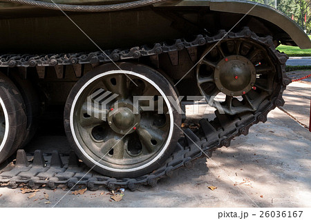 ベトナムのホーチミン市にある統一会堂に置かれている中国製のT59型戦車のキャタピラ 26036167