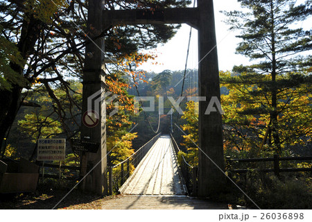 荒川峡鷹ノ巣の吊り橋と紅葉 荒川峡鷹ノ巣の吊り橋と紅葉 26036898