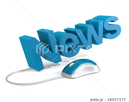 News word with blue mouse 26037375