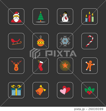 Christmas and new year icon set 26039399