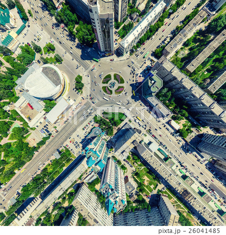 Aerial city view. Urban landscape. Copter shot 26041485