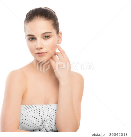 Portrait of beautiful young brunette woman with 26042013
