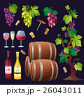 Wine set vector. 26043011