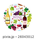 Wine set vector. 26043012
