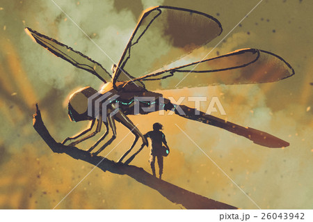 giant mechanical dragonfly,sci-fi concept 26043942