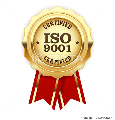 ISO 9001 certified - quality standard golden seal 26045687