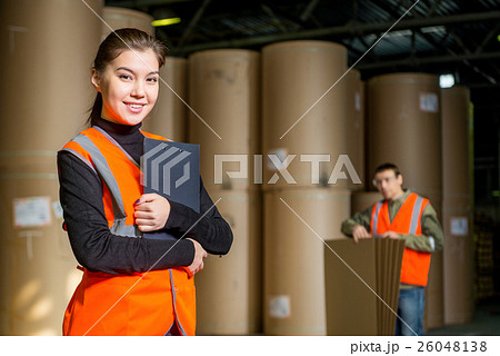 Paper mill factory workers 26048138
