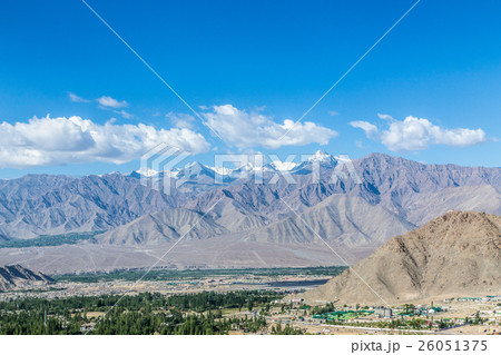 ラダック、レー、インドの町並み 26051375