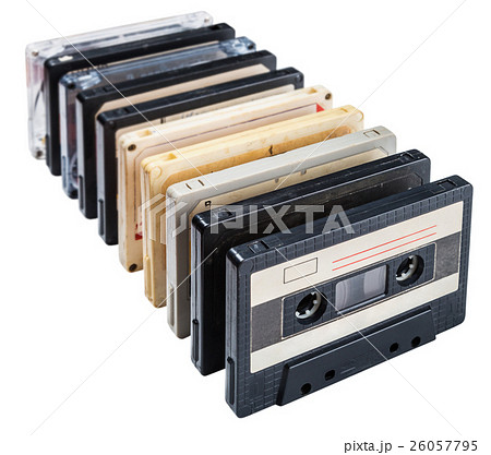 Old Cassette tapes isolated on white Old Cassette tapes isolated on white 26057795