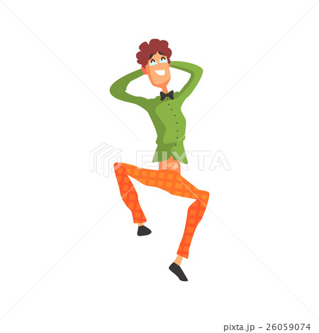 Flamboyant Know-it-all Guy Character In Green Flamboyant Know-it-all Guy Character In Green 26059074