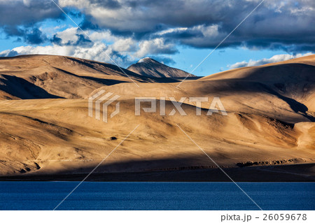 Himalayas and Lake Tso Moriri on sunset. Ladakh 26059678