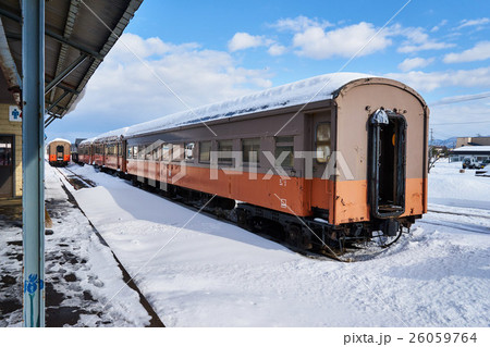 冬の津軽鉄道 津軽五所川原駅 冬の津軽鉄道 津軽五所川原駅 26059764