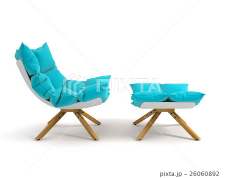 Armchair isolated on white background 3D rendering 26060892