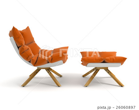 Armchair isolated on white background 3D rendering 26060897