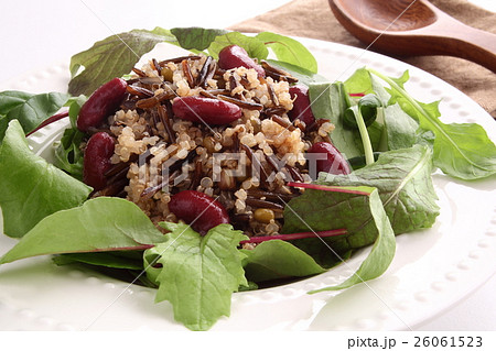 キヌアとワイルドライスとアマランサスのサラダ　スーパーフード 26061523