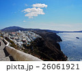 サントリーニ島　パノラマと海 26061921