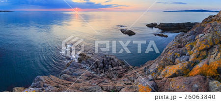 Morning sea coast panorama. Morning sea coast panorama. 26063840