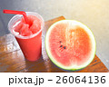 watermelon smoothies on the wood background 26064136
