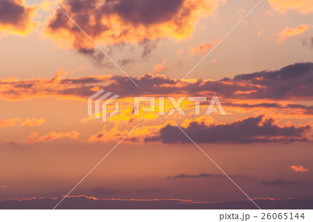 Dramatic sunset over the sea. Sky background 26065144