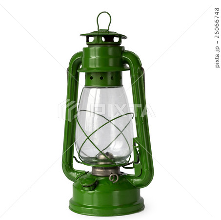 Green vintage kerosene lantern 26066748