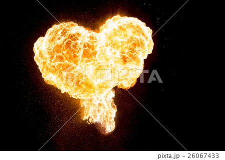 Hot fire love heart full of power and energy 26067433