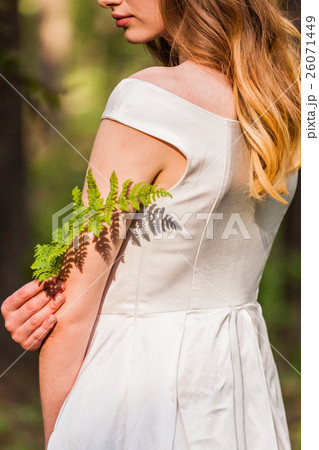 women with fern women with fern 26071449
