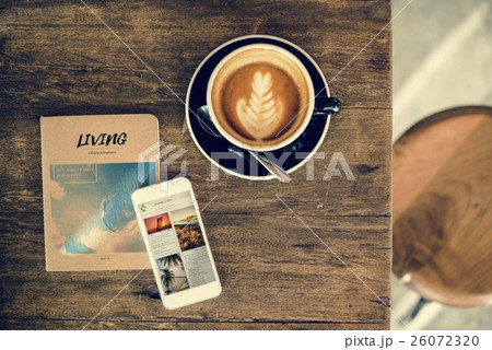 Coffee Shop Cafe Latte Cappuccino Technology Concept Coffee Shop Cafe Latte Cappuccino Technology Concept 26072320