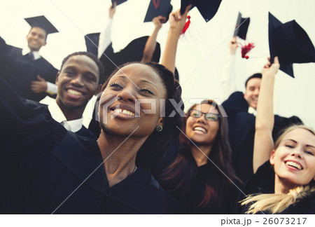 Young Students Graduation Ceremony Concept Young Students Graduation Ceremony Concept 26073217