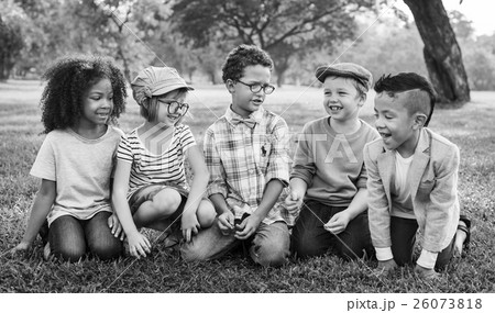 Casual Children Cheerful Cute Friends Kids Joy Concept 26073818