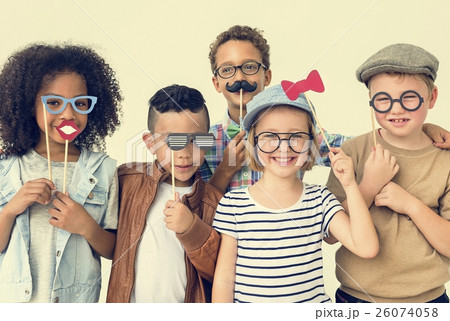 Casual Children Cheerful Cute Friends Kids Joy Concept 26074058