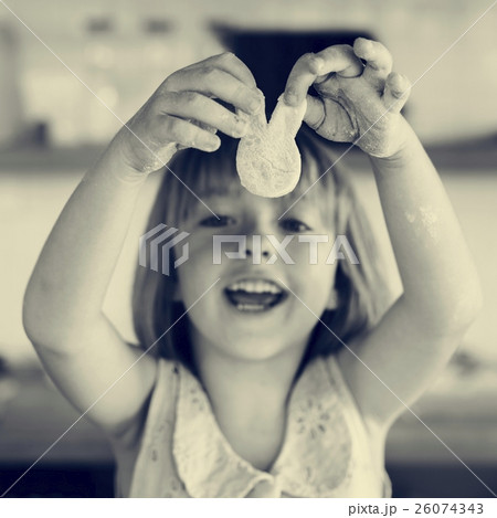 Flour Dessert Cookie Dough Cake Bakery Girl Concept Flour Dessert Cookie Dough Cake Bakery Girl Concept 26074343