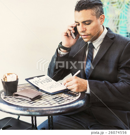 Business Man Calling Mobile Phone Concept Business Man Calling Mobile Phone Concept 26074556