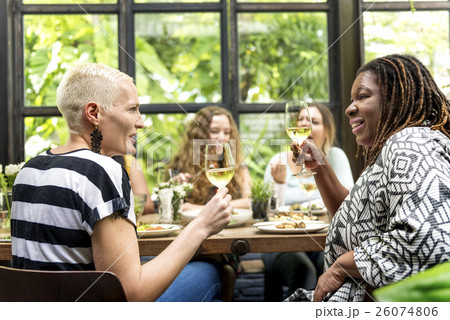 Women Communication Dinner Together Concept Women Communication Dinner Together Concept 26074806