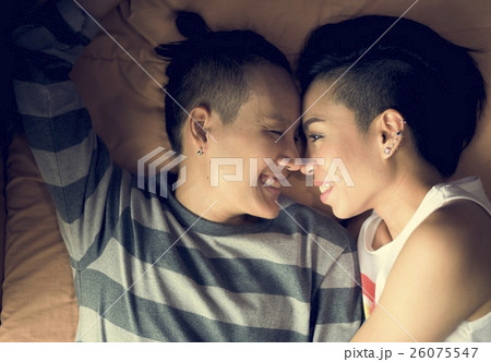 LGBT Lesbian Couple Moments Happiness Concept LGBT Lesbian Couple Moments Happiness Concept 26075547