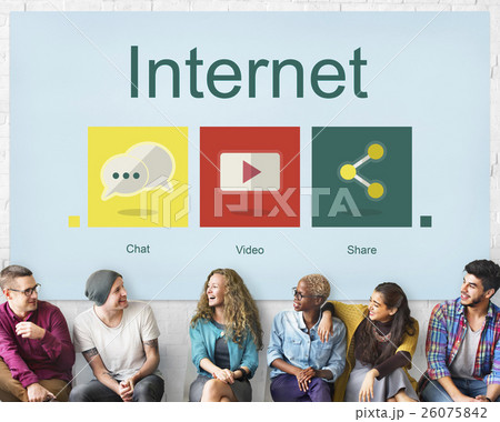 Internet Social Network Connection Concept 26075842