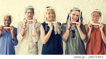 Business Team Holding Frame Concept 26075843