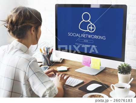 Add Friends Social Media Graphic Concept Add Friends Social Media Graphic Concept 26076183