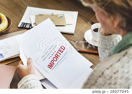 Pending Imported Purchase Business Concept 26077045