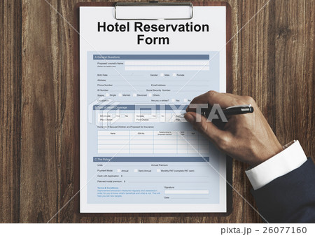 Hotel Booking Reservation Form Concept Hotel Booking Reservation Form Concept 26077160