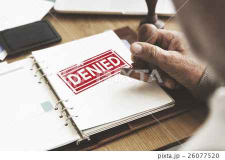 Caution Denied Pending Rejected Secret Warning Concept 26077520